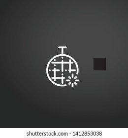Mirror Ball vector icon. Mirror Ball concept stroke symbol design. Thin graphic elements vector illustration, outline pattern for your web site design, logo, UI. EPS 10.