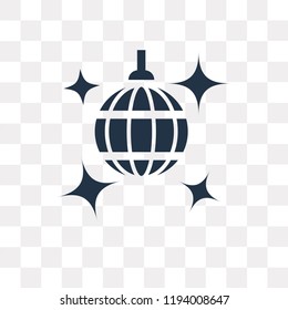 Mirror ball vector icon isolated on transparent background, Mirror ball transparency concept can be used web and mobile