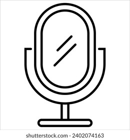 Mirror, Basic Furniture icon in thin line style
