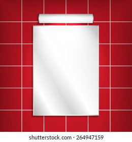 The mirror in the bathroom