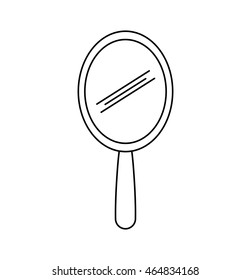 mirror bathroom icon. Isolated and flat illustration. Vector graphic