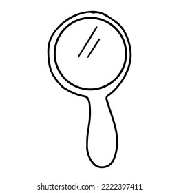 Espejo. El espejo del cuarto de baño. Gráficos vectoriales en un fondo blanco.