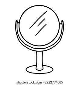 Mirror. Bathroom mirror. Vector graphics on a white background.