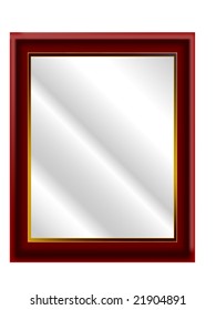 Mirror or blank plaque with frame.