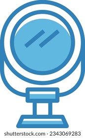 Mirror Blue Icon - Single Icon, Vector