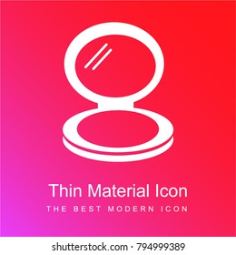 Mirror in blush circular case red and pink gradient material white icon minimal design