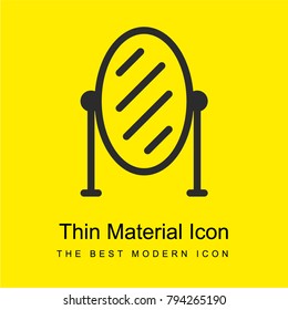 Mirror bright yellow material minimal icon or logo design