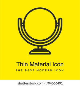 Mirror bright yellow material minimal icon or logo design
