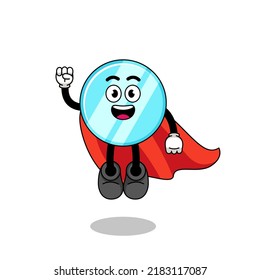 mirror cartoon with flying superhero , character design