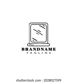 mirror cartoon logo icon design template modern vector illustration