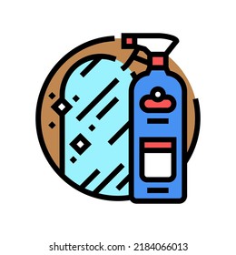 mirror cleaner detergent color icon vector. mirror cleaner detergent sign. isolated symbol illustration