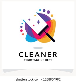 Mirror Cleaner Logo Design Template Inspiration