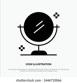 Mirror, Cleaning, Clean solid Glyph Icon vector