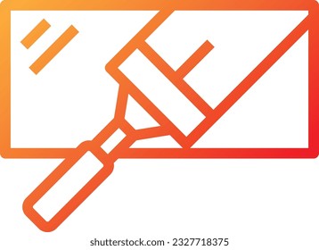 Mirror Cleaning Gradient Icon - Single Icon, Vector 