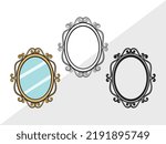 Mirror Clipart SVG Printable Vector Illustration