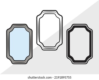 Ilustración de vectores impresos SVG de Clipart Mirror