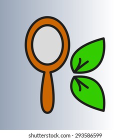 mirror, color icon