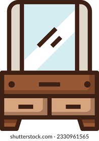 Mirror Color Line Icon - Single Icon, Vector