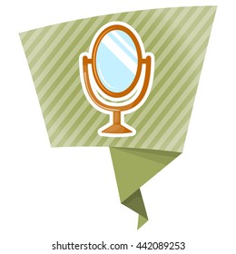 Mirror colorful icon. Vector illustration in cartoon style