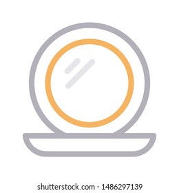 mirror colour line vector icon