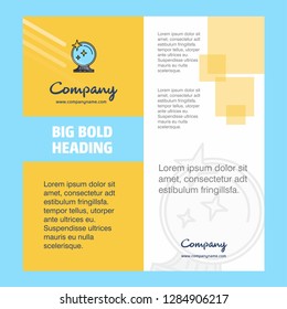 Mirror  Company Brochure Title Page Design. Company profile, annual report, presentations, leaflet Vector Background
