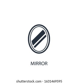 Mirror concept icon. Simple one colored furniture element illustration. Vector symbol design from house and office collection. Can be used in web and mobile.