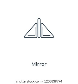 Mirror concept line icon. Linear Mirror concept outline symbol design. This simple element illustration can be used for web and mobile UI/UX.