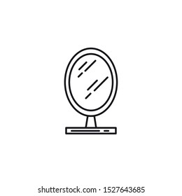 mirror cosmetic accessory flat icon vector illustration design