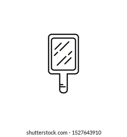 mirror cosmetic accessory flat icon vector illustration design