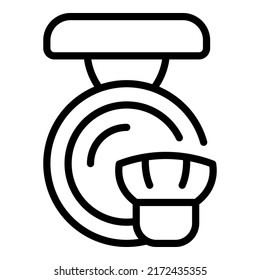 Mirror cosmetic icon outline vector. Makeup brush. Eye tool