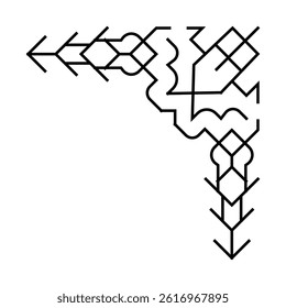 mirror decoration corner line icon vector. mirror decoration corner sign. isolated symbol illustration