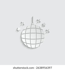 mirror disco ball icon vector. party symbol illustration logo