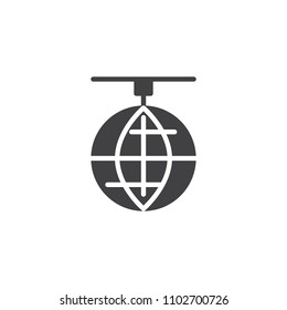 Mirror Disco ball vector icon. filled flat sign for mobile concept and web design. Night Club party light simple solid icon. Symbol, logo illustration. Pixel perfect vector graphics