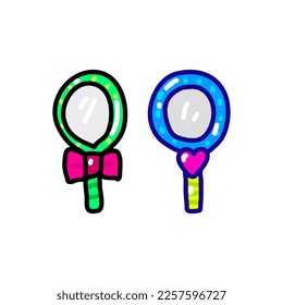 ilustración de doodle espejo fondo aislado