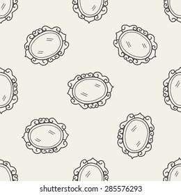 mirror doodle seamless pattern background