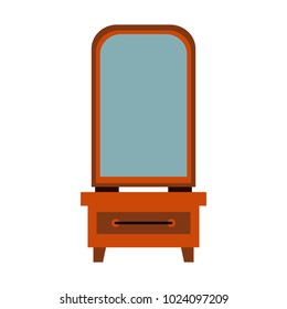Mirror and drawer