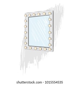 mirror with electric bulbs