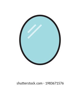 Mirror flat icon on white background