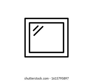 Mirror flat icon. Single high quality outline symbol for web design or mobile app.  Mirror thin line signs for design logo, visit card, etc. Outline pictogram EPS10