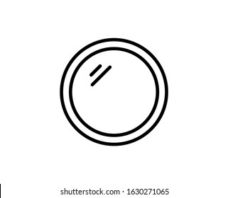 Mirror flat icon. Single high quality outline symbol for web design or mobile app.  Mirror thin line signs for design logo, visit card, etc. Outline pictogram EPS10
