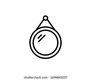 Mirror flat icon. Single high quality outline symbol for web design or mobile app.  Mirror thin line signs for design logo, visit card, etc. Outline pictogram EPS10