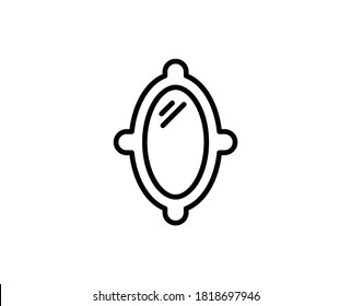 Mirror flat icon. Single high quality outline symbol for web design or mobile app.  Mirror thin line signs for design logo, visit card, etc. Outline pictogram EPS10