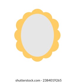 Mirror  Flat icon vector illustration. Editable stroke