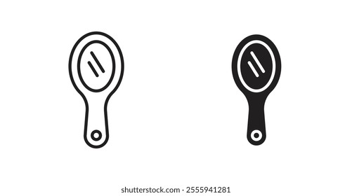 Mirror flat simple vector symbols illustration.