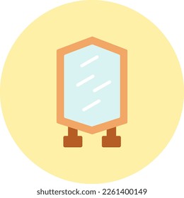 Mirror Flat Vector Icon Design