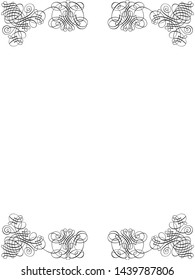 mirror frame arch vector black