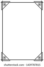 mirror frame arch vector black