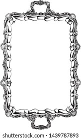 mirror frame arch vector black