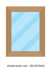mirror frame icon on white background