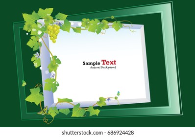 Mirror frame on spring backgrounds